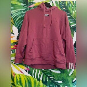 Adidas L Deep Pink Pullover Sporty School College Fall Winter Preppy City Hoodie